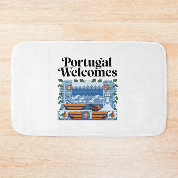 Item preview, Portugal Welcomes Flag Map Lisbon, Porto, Duero River designed and sold by AnimalsDH305.