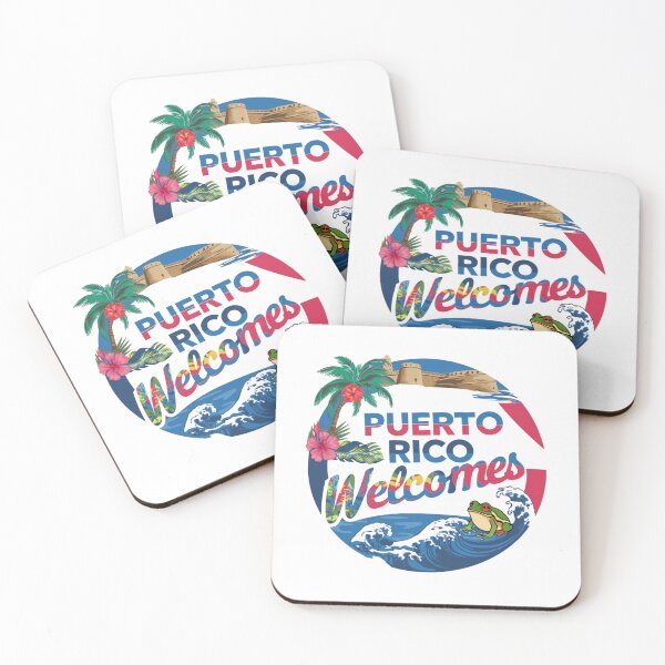 Item preview, Puerto Rico Welcomes Flag Map San Juan, El Yunque designed and sold by AnimalsDH305.