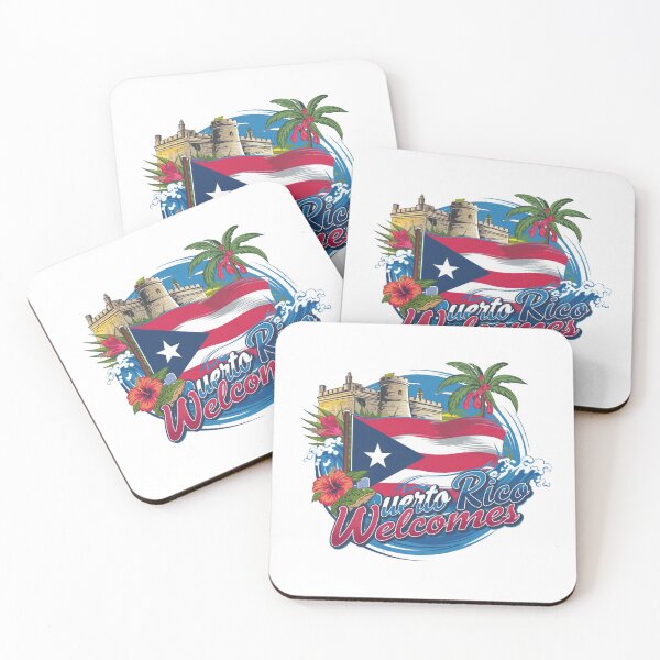 Item preview, Puerto Rico Welcomes Flag Map San Juan, El Yunque designed and sold by AnimalsDH305.