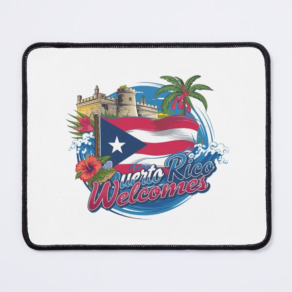 Item preview, Puerto Rico Welcomes Flag Map San Juan, El Yunque designed and sold by AnimalsDH305.