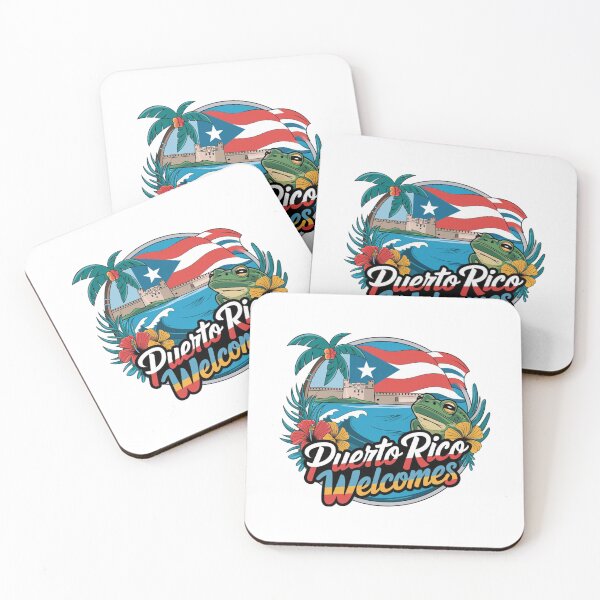 Item preview, Puerto Rico Welcomes Flag Map San Juan, El Yunque designed and sold by AnimalsDH305.