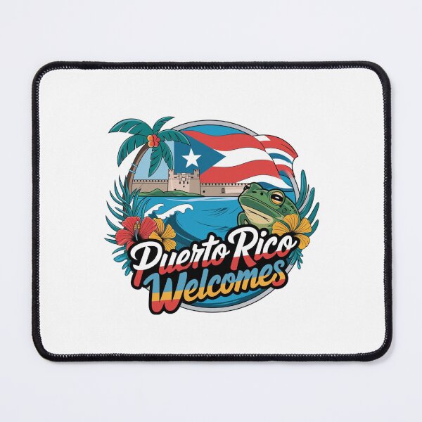 Item preview, Puerto Rico Welcomes Flag Map San Juan, El Yunque designed and sold by AnimalsDH305.