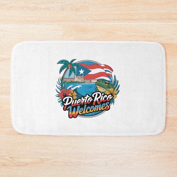 Item preview, Puerto Rico Welcomes Flag Map San Juan, El Yunque designed and sold by AnimalsDH305.