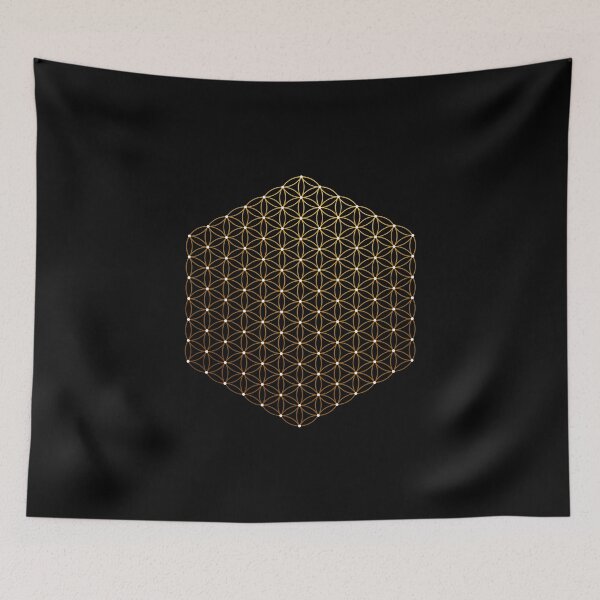 Item preview, Golden Flower of Life | SG001 | HEX | Gold | FIT ⚫️ Black designed and sold by Re.SOURCE.