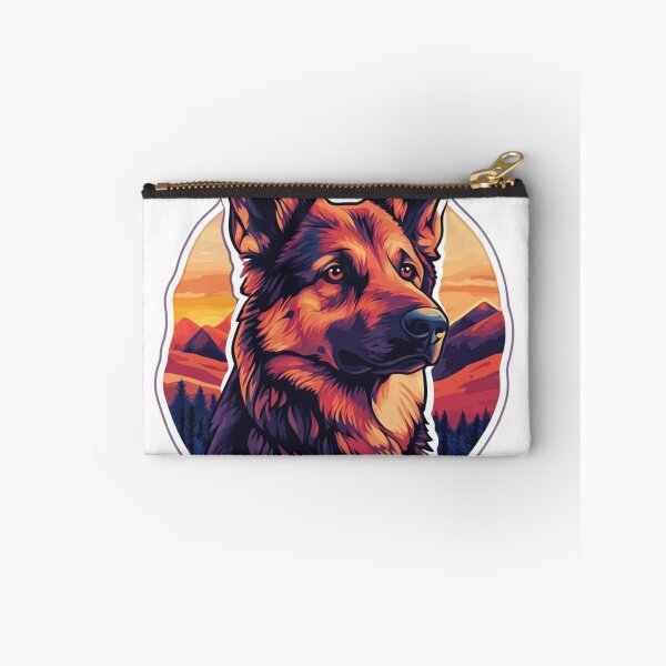 Item preview, German Shepherd In Mountains Sticker designed and sold by NicolasGlowArt.