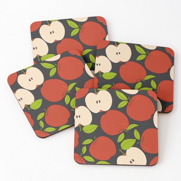Item preview, Cartoon red apples. Black background designed and sold by trefail.