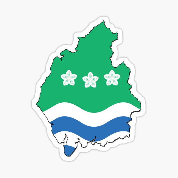 Cumbria Flag Outline Sticker