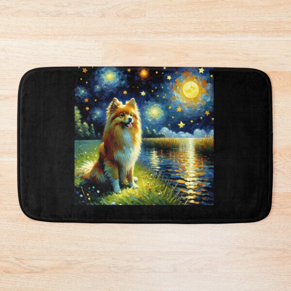 Item preview, Starry Night German Spitz Dog Van Gogh Lover designed and sold by Kimberley King Art  King Art.
