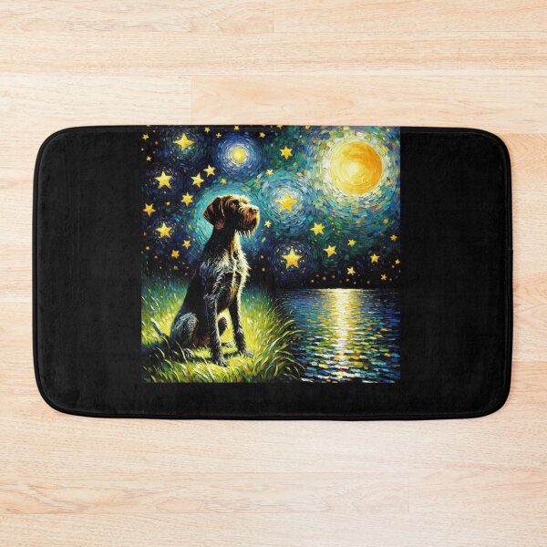 Item preview, Starry Night German Wirehaired Pointer Dog Van Gogh Lover designed and sold by Kimberley King Art  King Art.