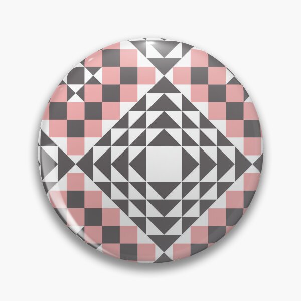 Item preview, Vintage Inspired Geometric Quilt Pattern with Soft Pink Accents designed and sold by BlueLela.