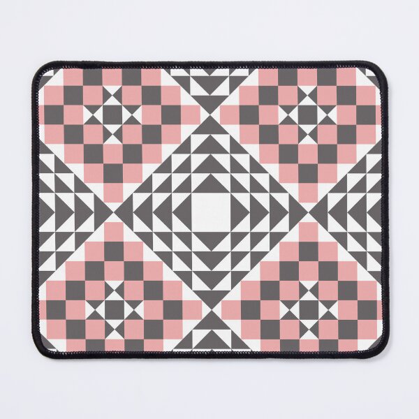 Item preview, Vintage Inspired Geometric Quilt Pattern with Soft Pink Accents designed and sold by BlueLela.