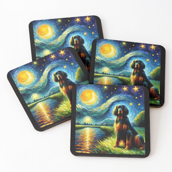 Item preview, Starry Night Gordon Setter Dog Van Gogh Lover designed and sold by Kimberley King Art  King Art.
