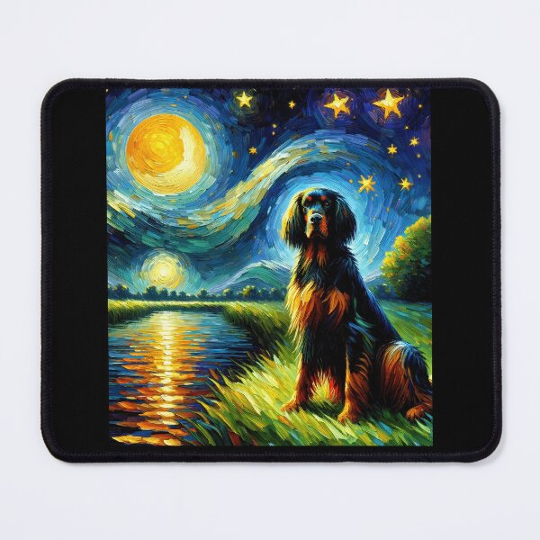 Item preview, Starry Night Gordon Setter Dog Van Gogh Lover designed and sold by Kimberley King Art King Art.
