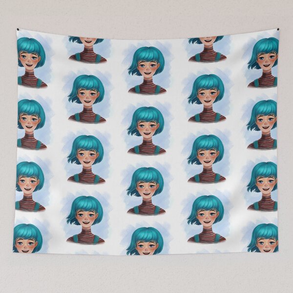 Item preview, girl, green hair designed and sold by ProkofievaArt.