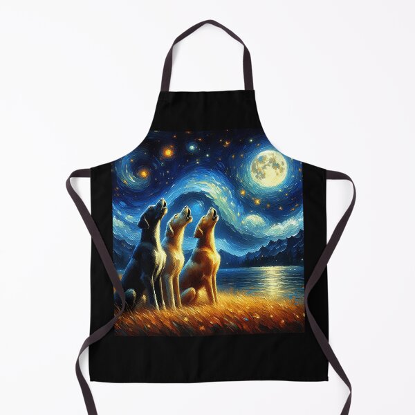 Item preview, Starry Night Three Great Danes Howling at Moon Dog Lover designed and sold by Kimberley King Art King Art.