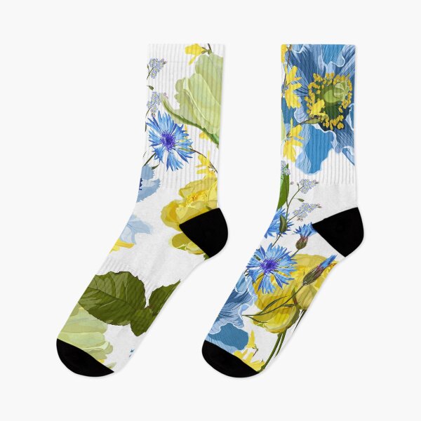 Item preview, Seamless pattern with yellow blue flowers. designed and sold by MatyKotiv.