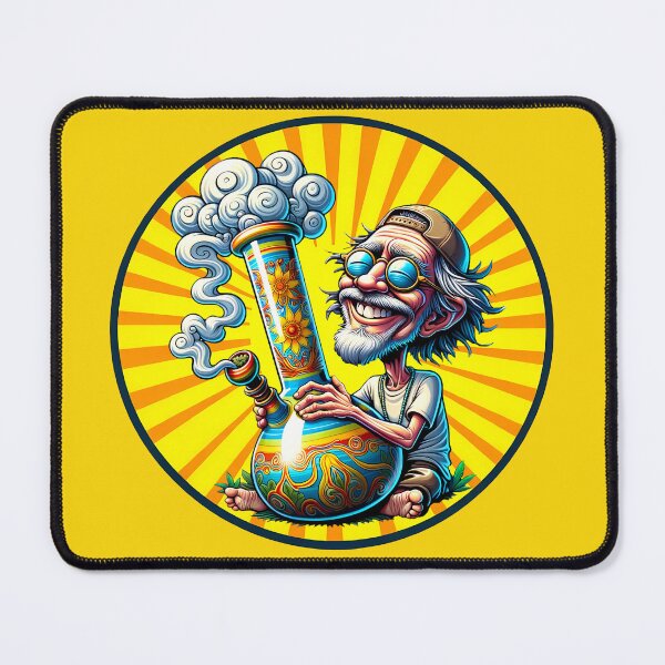 Item preview, Happy hippie stoner with bong designed and sold by HolaJosephina.