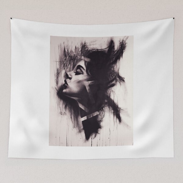 Item preview, Abstract Modern Women Charcoal Portrait Drawing designed and sold by Sascha  Schürz.