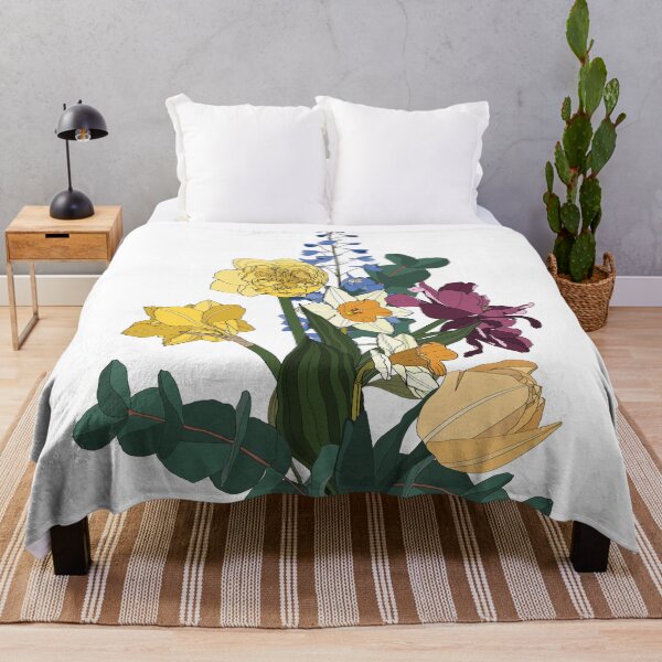 Item preview, Hand drawn illustration of a beautiful daffodils and tulips flowers bouquet. designed and sold by MatyKotiv.