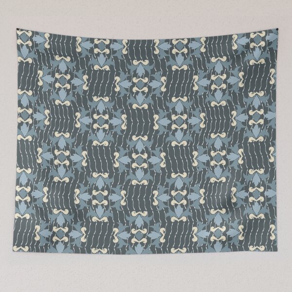 Item preview, Ikat vintage floral seamless pattern for curtains and pillowcase. designed and sold by RIYA SIRI.