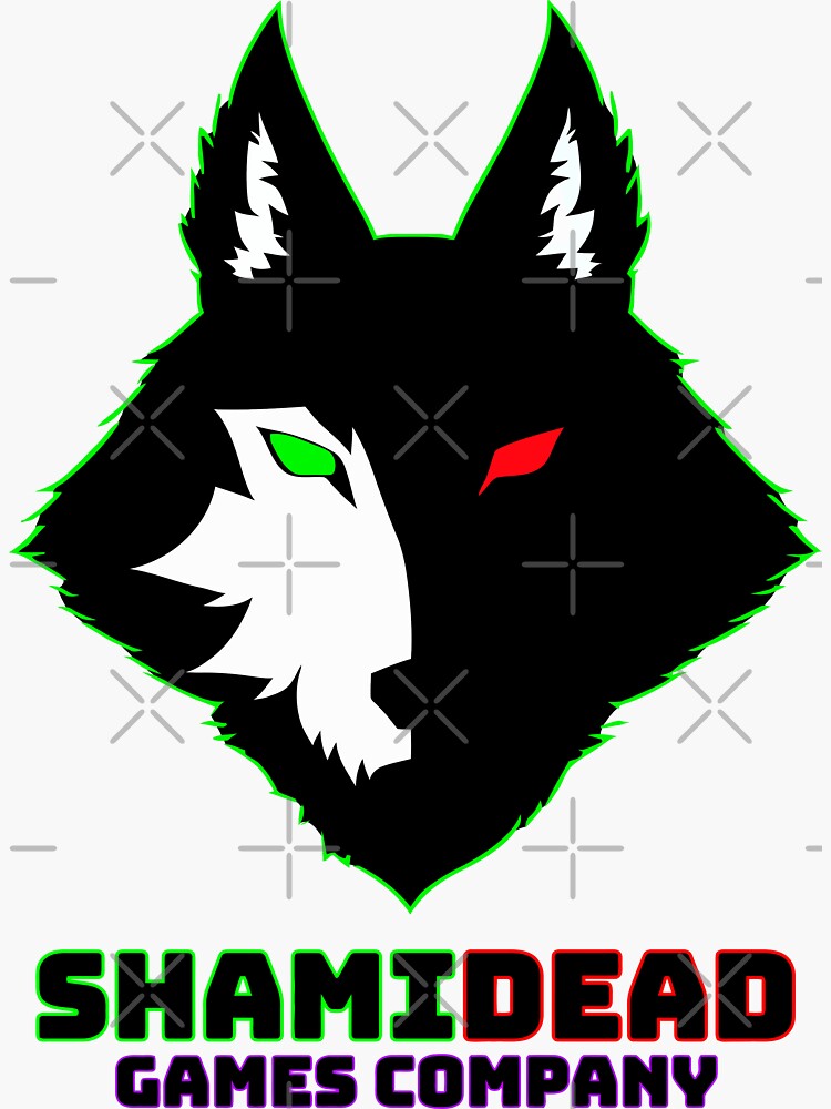 Thumbnail 3 of 3, Sticker, Full Logo Wolf+Text, ShamiDead designed and sold by ShamiDead.