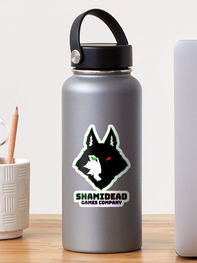 Thumbnail 1 of 3, Sticker, Full Logo Wolf+Text, ShamiDead designed and sold by ShamiDead.