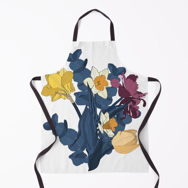Item preview, Hand drawn illustration of a beautiful daffodils and tulips flowers bouquet. designed and sold by MatyKotiv.