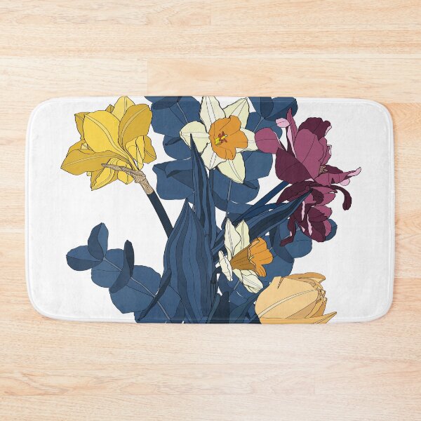 Item preview, Hand drawn illustration of a beautiful daffodils and tulips flowers bouquet. designed and sold by MatyKotiv.