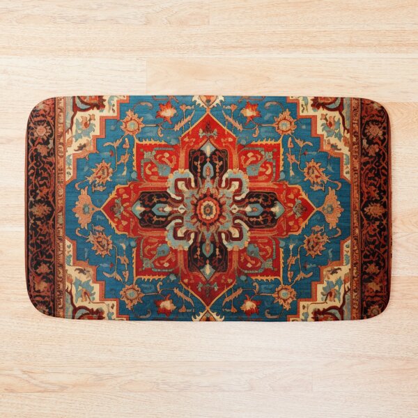 Item preview, Dark Azure Red Oriental Persian Wonderful Carpet  designed and sold by GrinGalore.