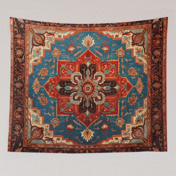 Item preview, Dark Azure Red Oriental Persian Wonderful Carpet  designed and sold by GrinGalore.
