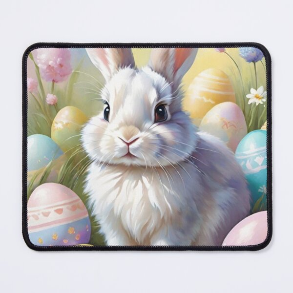 Item preview, Colorful Festive Easter Eggs Easter Bunny Spring Flowers Version 14 designed and sold by DreamingAwake1.
