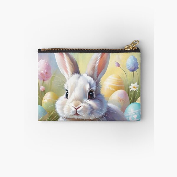 Item preview, Colorful Festive Easter Eggs Easter Bunny Spring Flowers Version 14 designed and sold by DreamingAwake1.