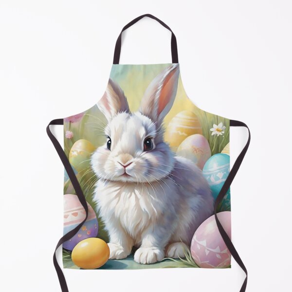 Item preview, Colorful Festive Easter Eggs Easter Bunny Spring Flowers Version 14 designed and sold by DreamingAwake1.