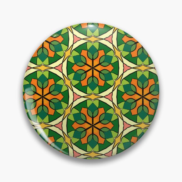 Item preview, Green mandala arabesque tiles pattern background designed and sold by Bulantanyong.