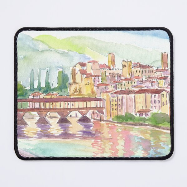 Item preview, Serene Reflections of Bassano del Grappa and its amazing Bridge designed and sold by artshop77.