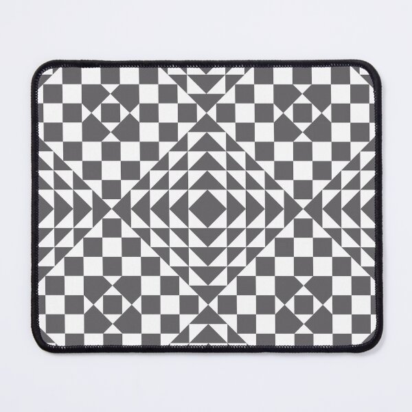 Item preview, Vintage Inspired Geometric Quilt Pattern Monochrome Gray White designed and sold by BlueLela.