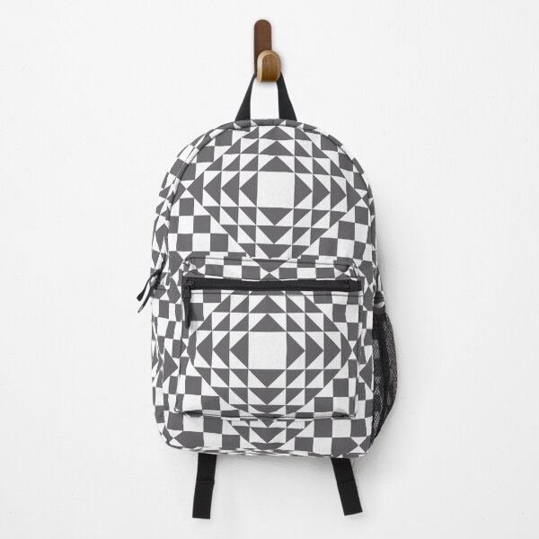 Item preview, Vintage Inspired Geometric Quilt Pattern Monochrome Gray White designed and sold by BlueLela.