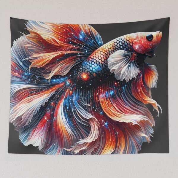 Item preview, Galaxy Koi Betta Fish - Cosmic Aquatic Art designed and sold by Kts20.