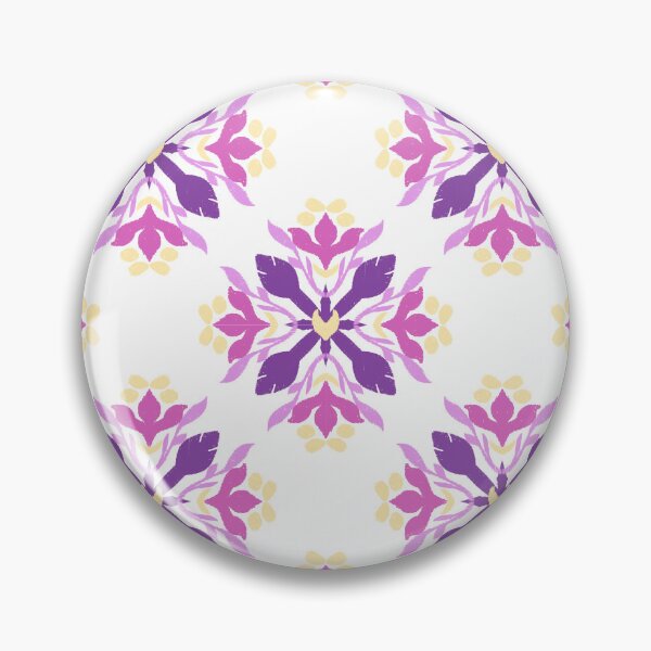 Item preview, Ikat vintage pink flower seamless pattern designed and sold by RIYA SIRI.