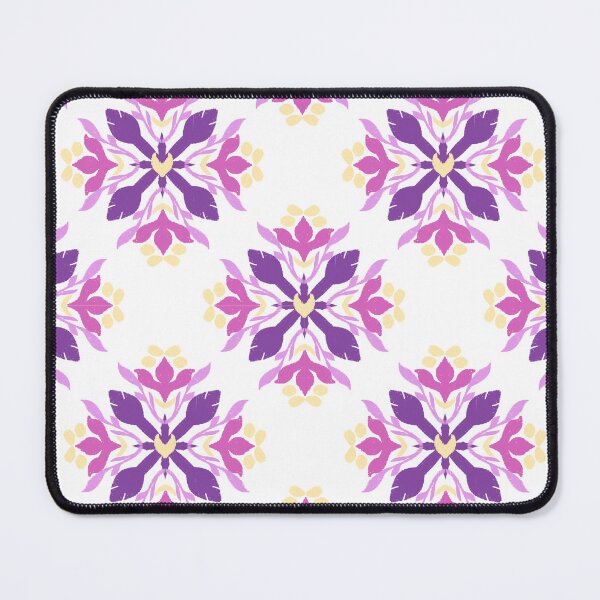 Item preview, Ikat vintage pink flower seamless pattern designed and sold by RIYA SIRI.