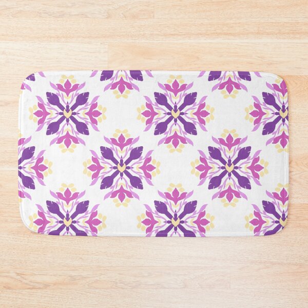 Item preview, Ikat vintage pink flower seamless pattern designed and sold by RIYA SIRI.