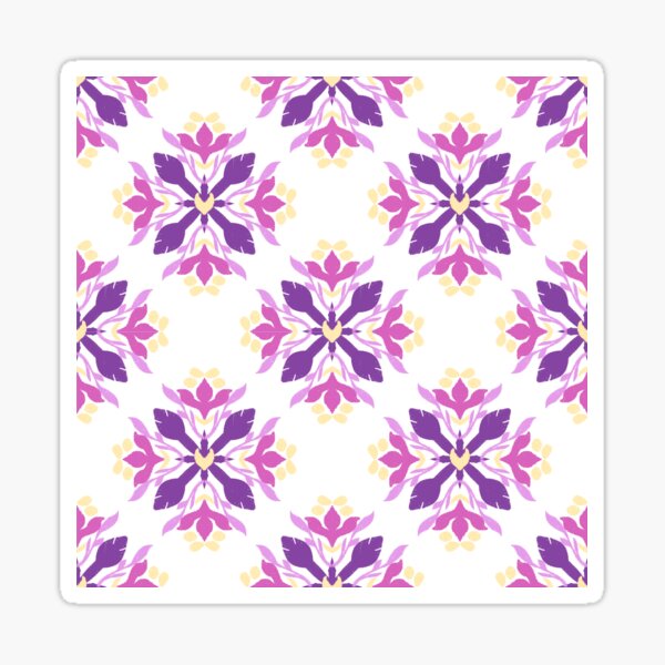 Item preview, Ikat vintage pink flower seamless pattern designed and sold by RIYA SIRI.