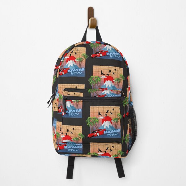 Item preview, Kawaii Mount Fuji & Red Car Print - Cute & Colorful Japanese-Inspired Art designed and sold by stxaris.