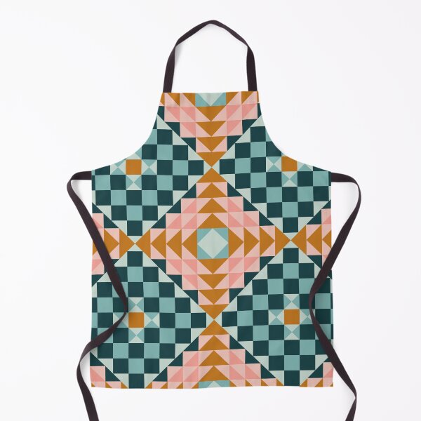 Item preview, Vintage Inspired Geometric Quilt Pattern with pink and blue Accents designed and sold by BlueLela.