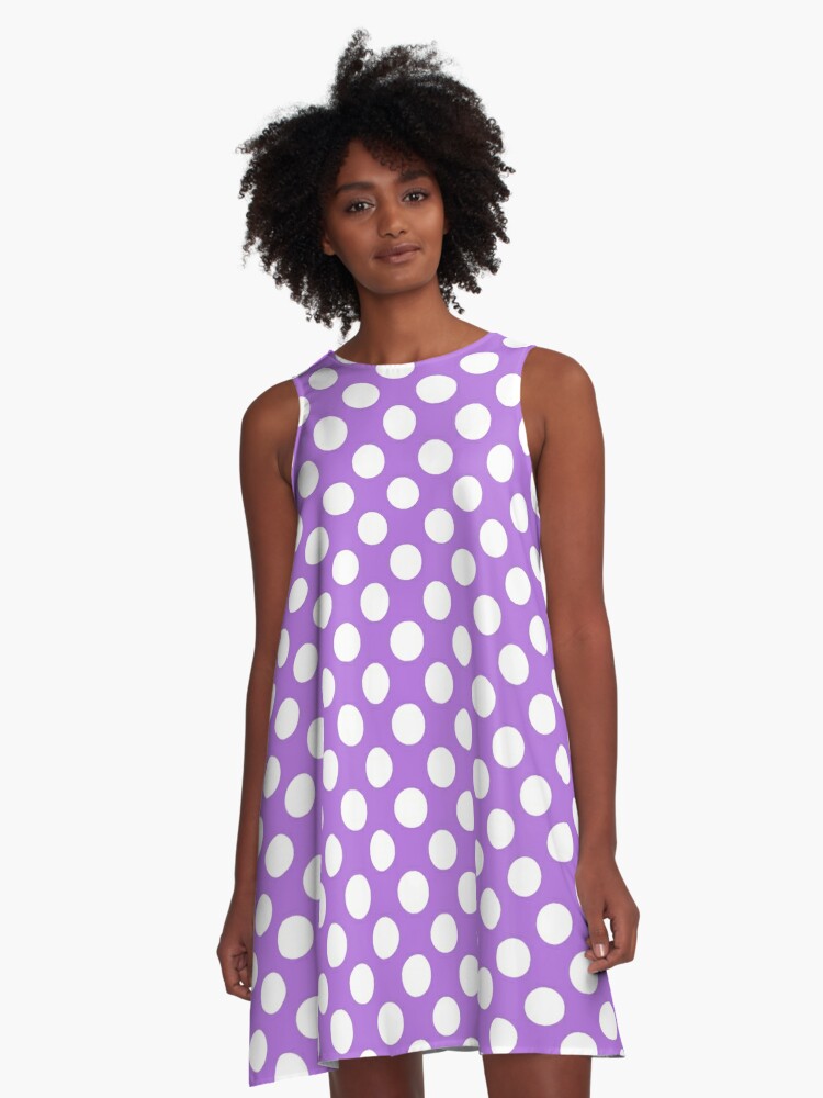 lilac polka dot dress