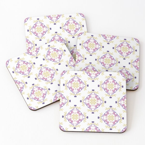 Item preview, Ikat vintage pink floral seamless pattern designed and sold by RIYA SIRI.