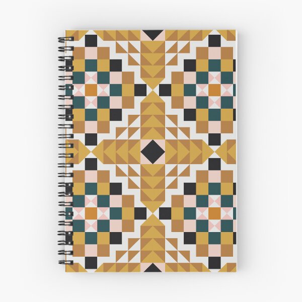Item preview, Vintage inspired Geometric Quilt Pattern with yellow Accents designed and sold by BlueLela.