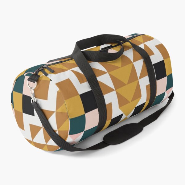 Item preview, Vintage inspired Geometric Quilt Pattern with yellow Accents designed and sold by BlueLela.