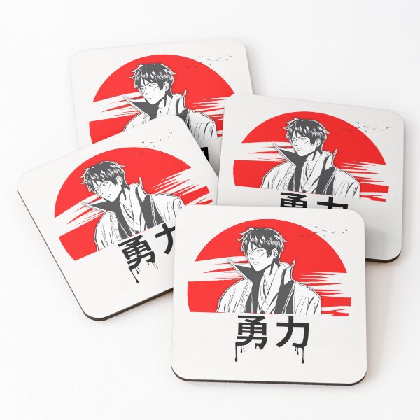 Item preview, Japanese Anime Character Print with Strength & Courage Kanji – Empowering Wall Art for Anime Fans designed and sold by stxaris.