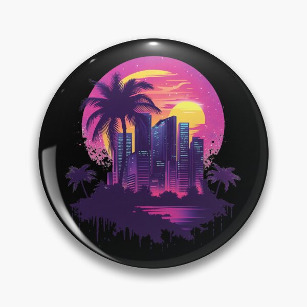 Item preview, Synthwave City Sundown designed and sold by Nightarcade.